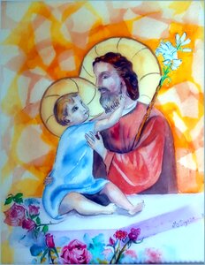 Painting christ scene. Free illustration for personal and commercial use.