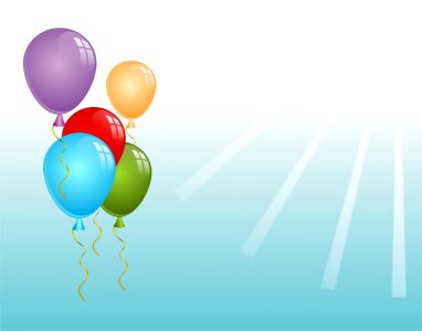 Congratulations colorful balloons. Free illustration for personal and commercial use.