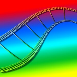 Cinema demonstration filmstrip. Free illustration for personal and commercial use.