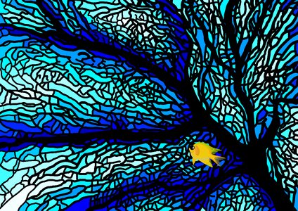 Stained glass underwater Free illustrations. Free illustration for personal and commercial use.