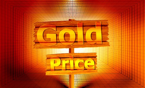 Gold price market money. Free illustration for personal and commercial use.