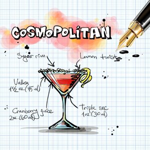 Alcohol recipe party. Free illustration for personal and commercial use.