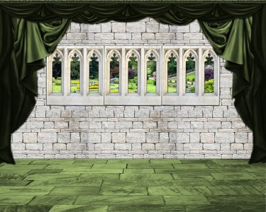Gothic window stone. Free illustration for personal and commercial use.
