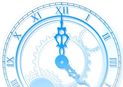 Time indicating time of pointer. Free illustration for personal and commercial use.