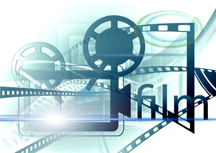 Cinema film filmstrip. Free illustration for personal and commercial use.