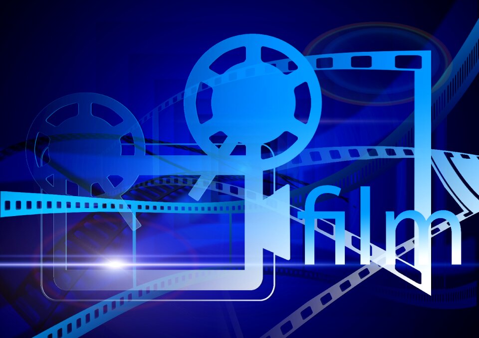 Cinema film filmstrip. Free illustration for personal and commercial use.