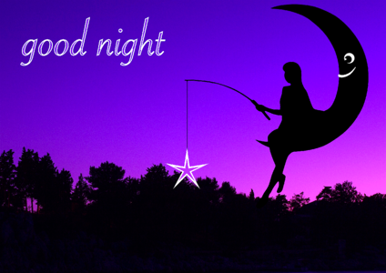 Good night evening sky star. Free illustration for personal and commercial use.