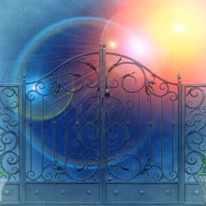 Metal input fence. Free illustration for personal and commercial use.