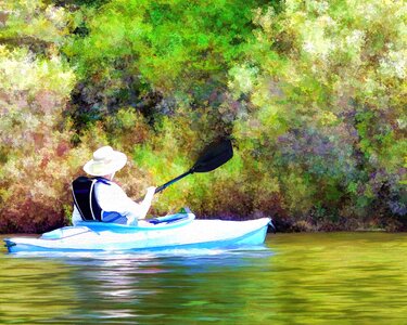 Boat paddle summer. Free illustration for personal and commercial use.