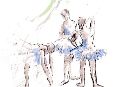 Dance female ballerina. Free illustration for personal and commercial use.