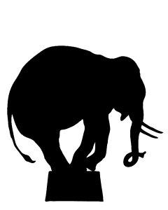 Animal performance elephant vector. Free illustration for personal and commercial use.