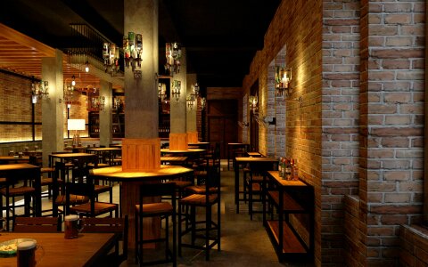 Beer club interior design vietnam. Free illustration for personal and commercial use.