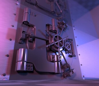 Banking general safe safe deposit box. Free illustration for personal and commercial use.