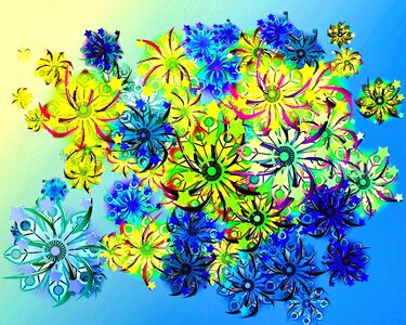 Digital art digital painting floral. Free illustration for personal and commercial use.