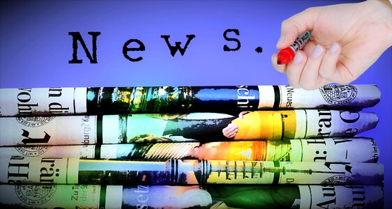 Write news newsletter. Free illustration for personal and commercial use.