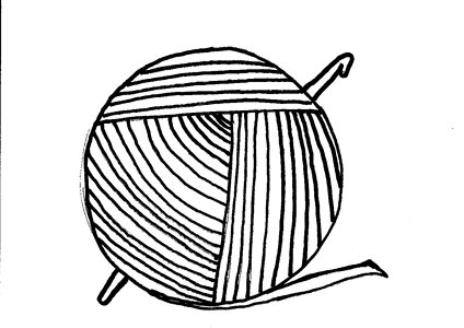 Wool craft hobby. Free illustration for personal and commercial use.