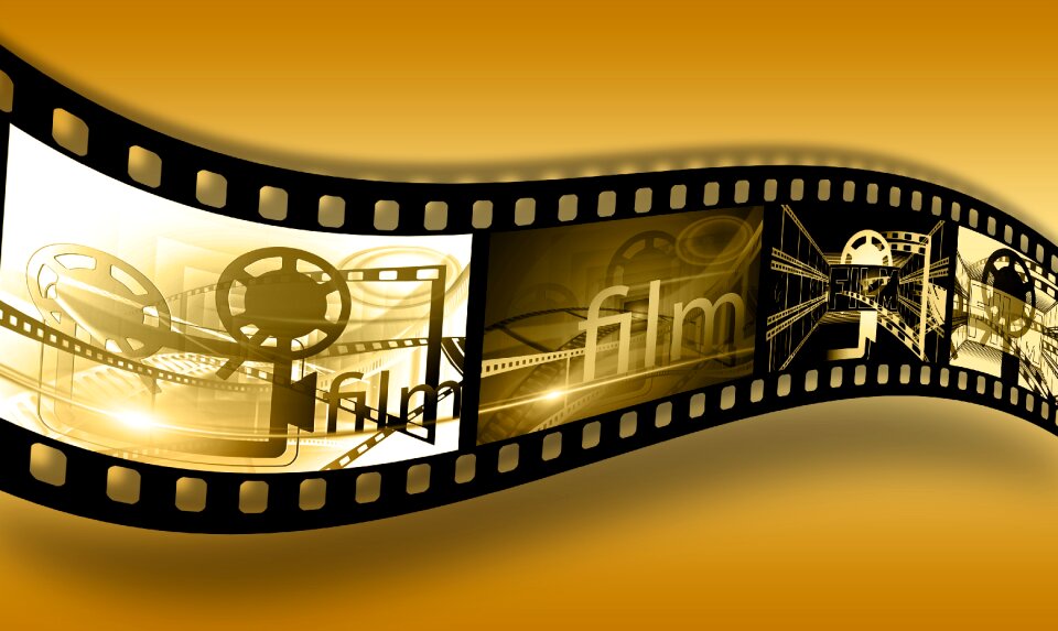 Cinema film filmstrip. Free illustration for personal and commercial use.