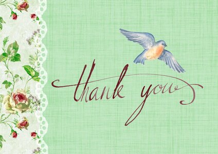 Thank you background text note. Free illustration for personal and commercial use.