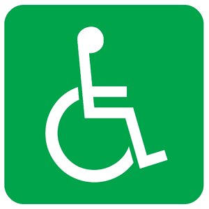 Disabled person help symbol. Free illustration for personal and commercial use.