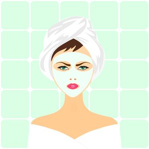 Face skin treatment. Free illustration for personal and commercial use.