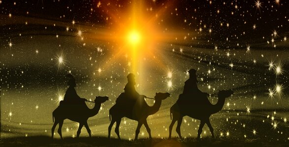 Advent holy three kings embassy. Free illustration for personal and commercial use.