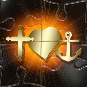 Love hope puzzle. Free illustration for personal and commercial use.