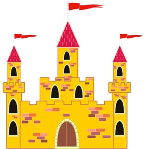 Castle palace turrets. Free illustration for personal and commercial use.