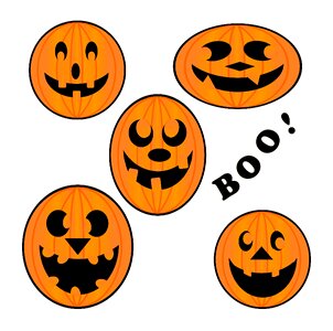 Jack o lantern funny boo. Free illustration for personal and commercial use.