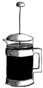 Caffeine black and white Free illustrations. Free illustration for personal and commercial use.