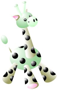 Child doll giraffe. Free illustration for personal and commercial use.