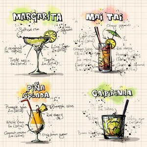 Alcohol recipes Free illustrations. Free illustration for personal and commercial use.