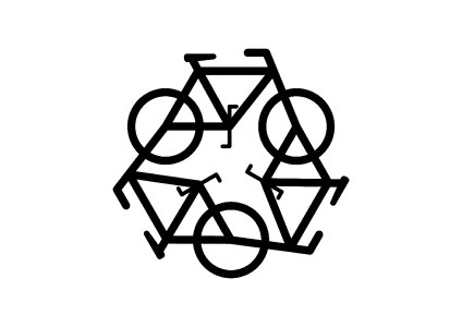 Symbol bicycle bicycles. Free illustration for personal and commercial use.