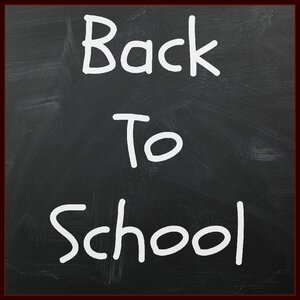Back to school board chalkboard background. Free illustration for personal and commercial use.