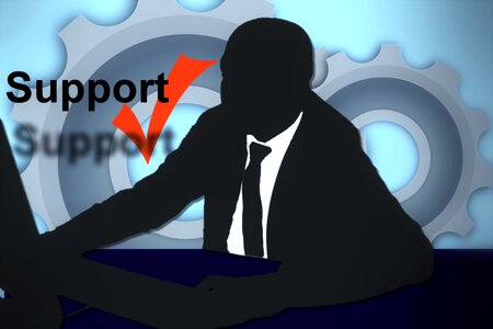 Pc support help. Free illustration for personal and commercial use.