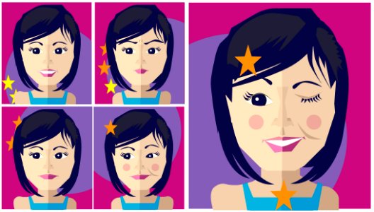 Attractive adult cute. Free illustration for personal and commercial use.