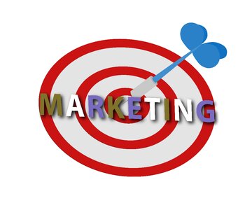 Target market bullseye marketing strategy. Free illustration for personal and commercial use.