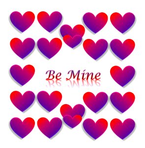 Be mine holiday. Free illustration for personal and commercial use.