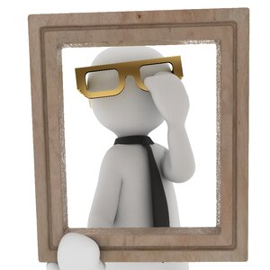 Mirror glasses picture frame. Free illustration for personal and commercial use.