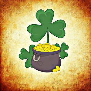 Four leaf clover luck lucky charm. Free illustration for personal and commercial use.