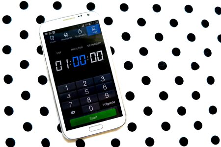 Alarm timer smartphone. Free illustration for personal and commercial use.