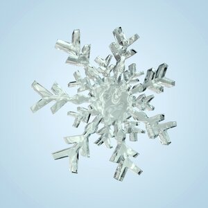 Cold snowfall ice crystal. Free illustration for personal and commercial use.