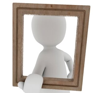 Self portrait picture frame photo. Free illustration for personal and commercial use.