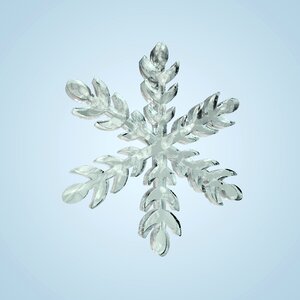 Cold snowfall ice crystal. Free illustration for personal and commercial use.