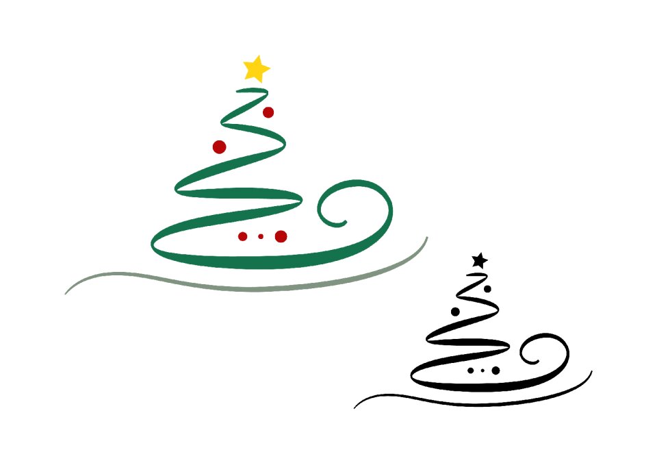 Festival christmas tree advent. Free illustration for personal and commercial use.