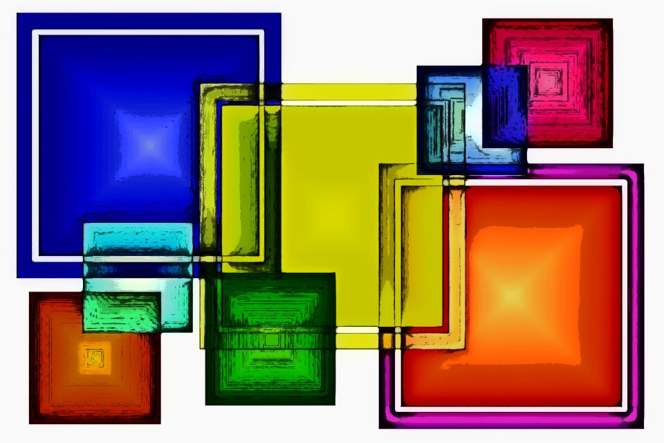 Abstract squares Free illustrations. Free illustration for personal and commercial use.