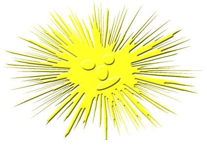 Yellow cheeky joy. Free illustration for personal and commercial use.
