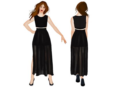 Garment illustration women. Free illustration for personal and commercial use.