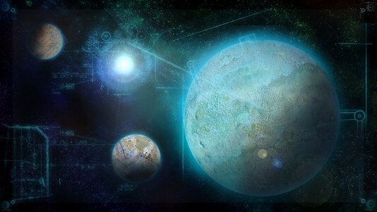 Planet universe science. Free illustration for personal and commercial use.
