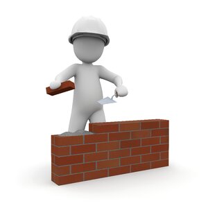 Site construction craftsmen. Free illustration for personal and commercial use.