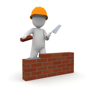 Site construction craftsmen. Free illustration for personal and commercial use.